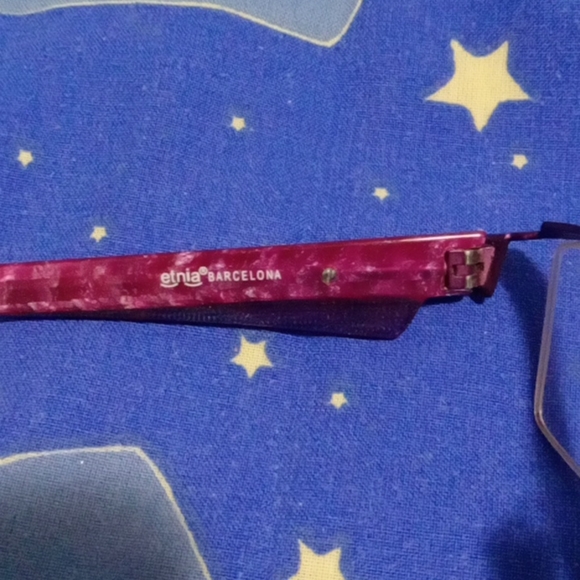 Etnia Barcelona Semi Rimless Frame Prescription Pink Eye Glasses Frame + Case!! - Picture 7 of 14